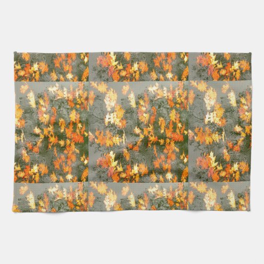 herbstliche Blätter fallen Handtuch (Horizontal)