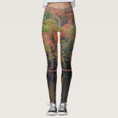 Herbstliche Blätter Herbstfarben Szene Frauen Legg Leggings (Vorderseite)