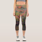 Herbstliche Blätter Herbstfarbendarstellung Frauen Capri Leggings (Vorderseite)