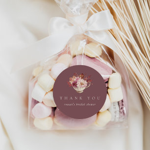 Herbstliche Blätter Hochzeitsdusche-Teegeschenk Runder Aufkleber