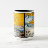 Herbstliche Blätter in Bond Falls Michigan Tasse (Zentrum)