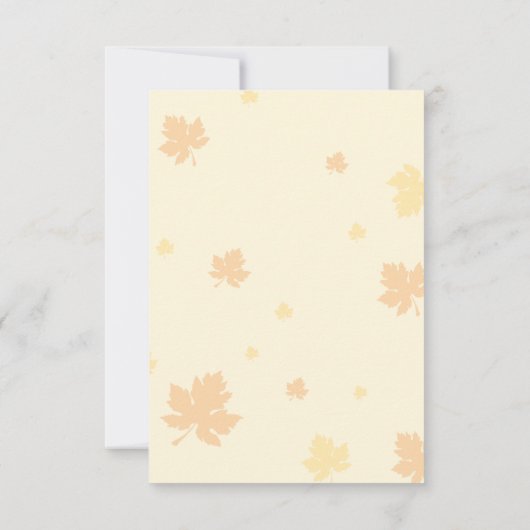 Herbstliche Blätter in Rot und Gold Save the Date Einladung (Rückseite)