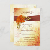Herbstliche Blätter in Rot und Gold UAWG RSVP Karte (Vorne/Hinten)