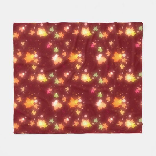 Herbstliche Blätter mit leuchtenden Herbstfarben Fleecedecke (Vorderseite (Horizontal))