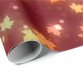 Herbstliche Blätter mit leuchtenden Herbstfarben Geschenkpapier (Rolleneckpunkt)