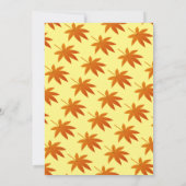 Herbstliche Blätter rustikale gelbe Fall Blumenhoc Einladung (Rückseite)