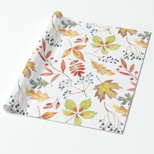 Herbstliche Blätter: Wrapping Paper Geschenkpapier (Ungerollt)