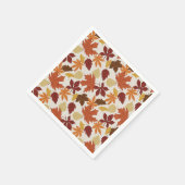 Herbstliche Blätter zum Erntedankfest Serviette (Ecke)