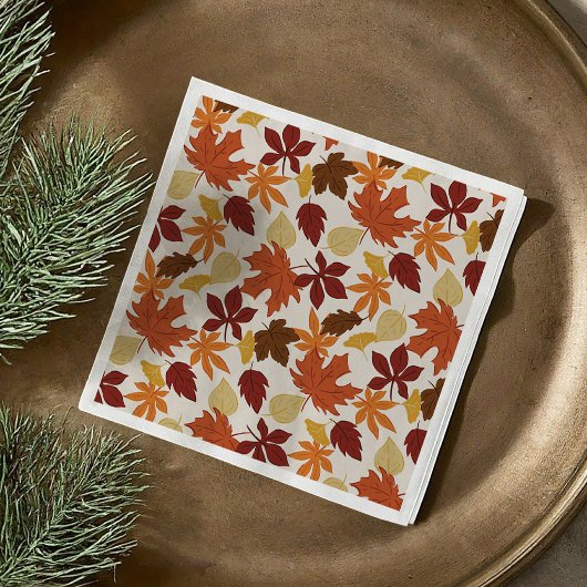 Herbstliche Blätter zum Erntedankfest Serviette