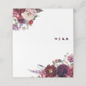 Herbstliche Blume Dahlia Bunch Fall Platzkarte (Außenseite Aufgefaltet)