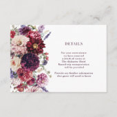 Herbstliche Blume Dahlia-Bündelung Details Umriss Begleitkarte (Vorderseite)