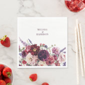 Herbstliche Blume Dahlia Danke Dark Serviette (Beispiel)