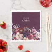 Herbstliche Blume Dahlia Danke Dark Serviette (Beispiel)