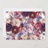 Herbstliche Blume Dahlia Hochzeit Einladung (Rückseite)