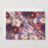 Herbstliche Blume Dahlia Hochzeit Einladung Black (Rückseite)