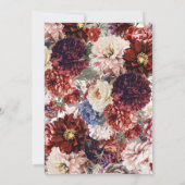 Herbstliche Blume Dahlia Warme Hochzeit Einladung (Rückseite)