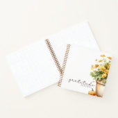 Herbstliche Blume "Dankesblatt" Notizblock (Innenseite)