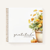 Herbstliche Blume "Dankesblatt" Notizblock (Vorderseite)