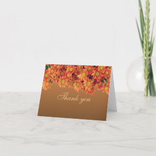 Herbstliche Blume Dankeschön Note Card Dankeskarte