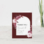 Herbstliche Blume Dankeskarte (Vorderseite)