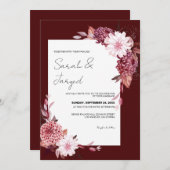 Herbstliche Blume Einladung (Vorne/Hinten)