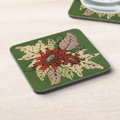 Herbstliche Blume - Enamel Artwork Getränkeuntersetzer (Linke Seite)