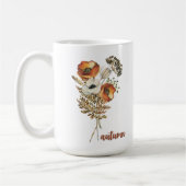 Herbstliche Blume fallen Bouquet Aquarell Blumenge Kaffeetasse (Links)