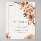 Herbstliche Blume Frame Poster (Vorne)