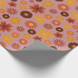 Herbstliche Blume Gemütlicher Herbst Geburtstagspa Geschenkpapier