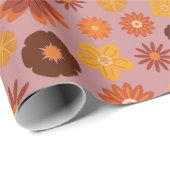 Herbstliche Blume Gemütlicher Herbst Geburtstagspa Geschenkpapier (Rolleneckpunkt)