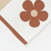 Herbstliche Blume Gingham Karo Pattern Fleecedecke (Ecke)