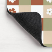 Herbstliche Blume Gingham Karo Pattern Mousepad (Ecke)