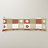 Herbstliche Blume Gingham Karo Pattern Seitenschläferkissen (Vorderseite)