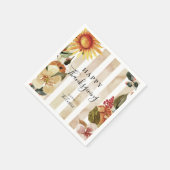 Herbstliche Blume glücklich Erntedankfest Elegant Serviette (Ecke)