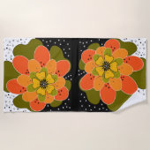 Herbstliche Blume, Herbst, Blume, Illustration Strandtuch (Vorderseite)