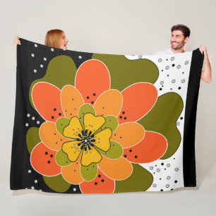 Herbstliche Blume, Herbst, Blume, Veranschaulichun Fleecedecke