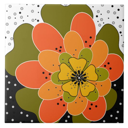 Herbstliche Blume, Herbst, Blume, Veranschaulichun Fliese (Vorderseite)