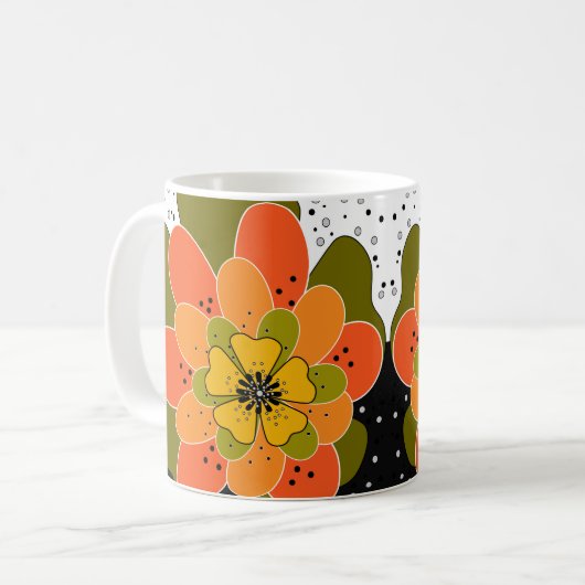 Herbstliche Blume, Herbst, Blume, Veranschaulichun Kaffeetasse (Vorderseite Links)