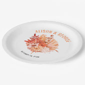 Herbstliche Blume, Hochzeit im Herbst aus Palmblät Pappteller (Schrägansicht)