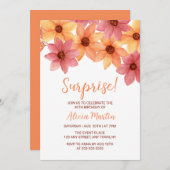 Herbstliche Blume jedes Alters Überraschung Burgun Einladung (Vorne/Hinten)