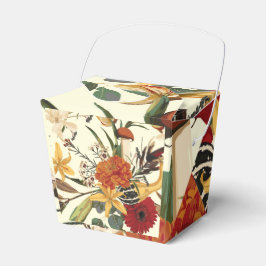 Herbstliche Blume, Kräuter und Pilze nahtlos. Geschenkschachtel