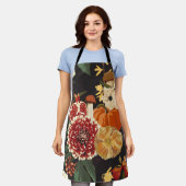 Herbstliche Blume, Kräuter und Pilze. Schürze (Getragen)