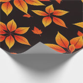 Herbstliche Blume kühne Herbstfarben Geschenkpapier (Ecke)