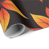 Herbstliche Blume kühne Herbstfarben Geschenkpapier (Rolleneckpunkt)