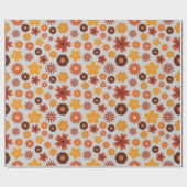 Herbstliche Blume leicht grau nahtloser Fall Geschenkpapier (Flach)