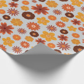 Herbstliche Blume leicht grau nahtloser Fall Geschenkpapier (Ecke)