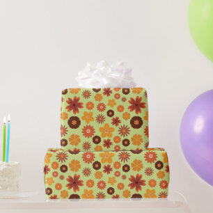 Herbstliche Blume Nahloser Herbst Geburtstagsparty Geschenkpapier