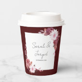 Herbstliche Blume Pappbecher (Rückseite)