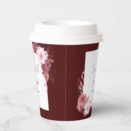 Herbstliche Blume Pappbecher (Rechts)