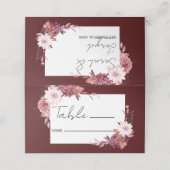 Herbstliche Blume Platzkarte (Außenseite Aufgefaltet)